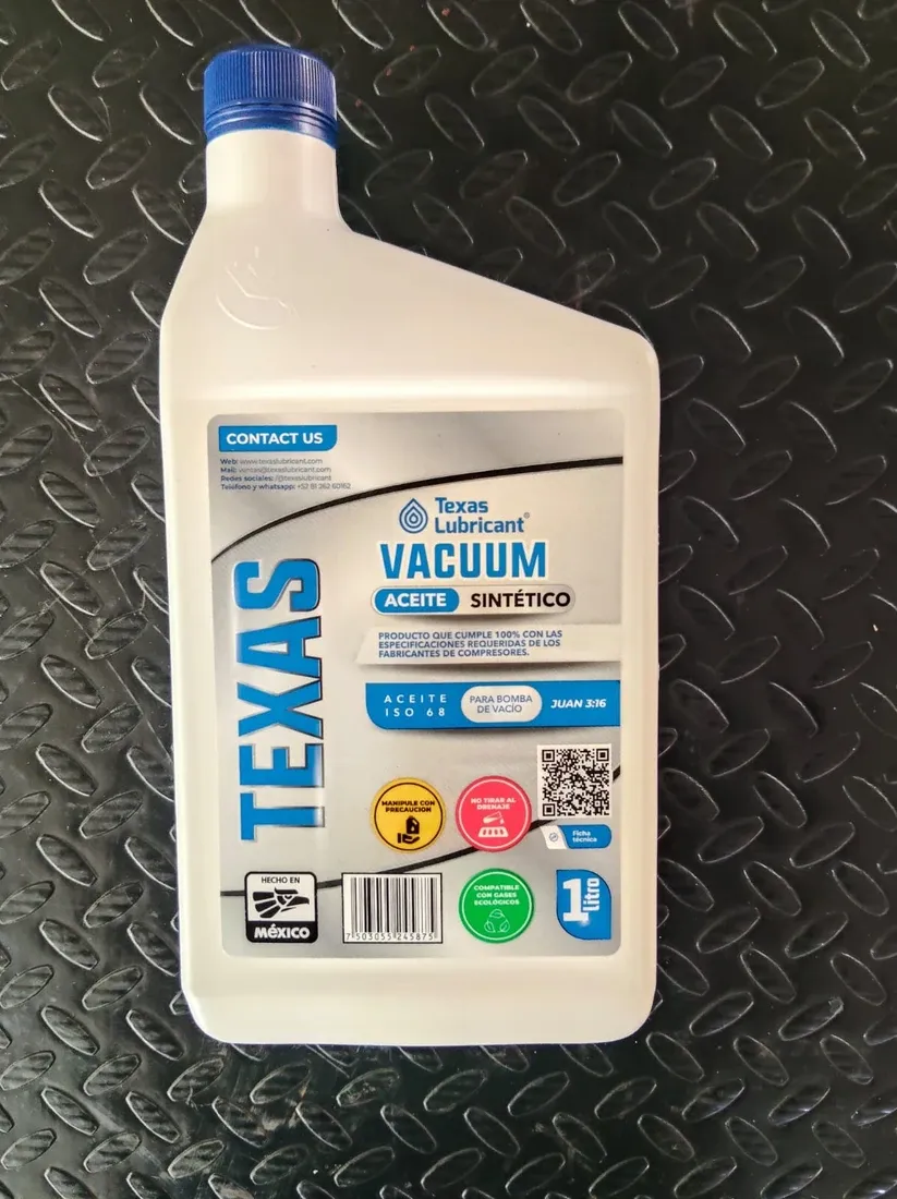 Envase de aceite Texas para bombas de vacío